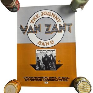 Johnny Van Zant Band No More Dirty Deals Vintage 1980 Promo Album Poster‎ 17x23